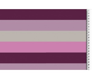 Jersey - Multicolor Streifen 4cm lila rosa